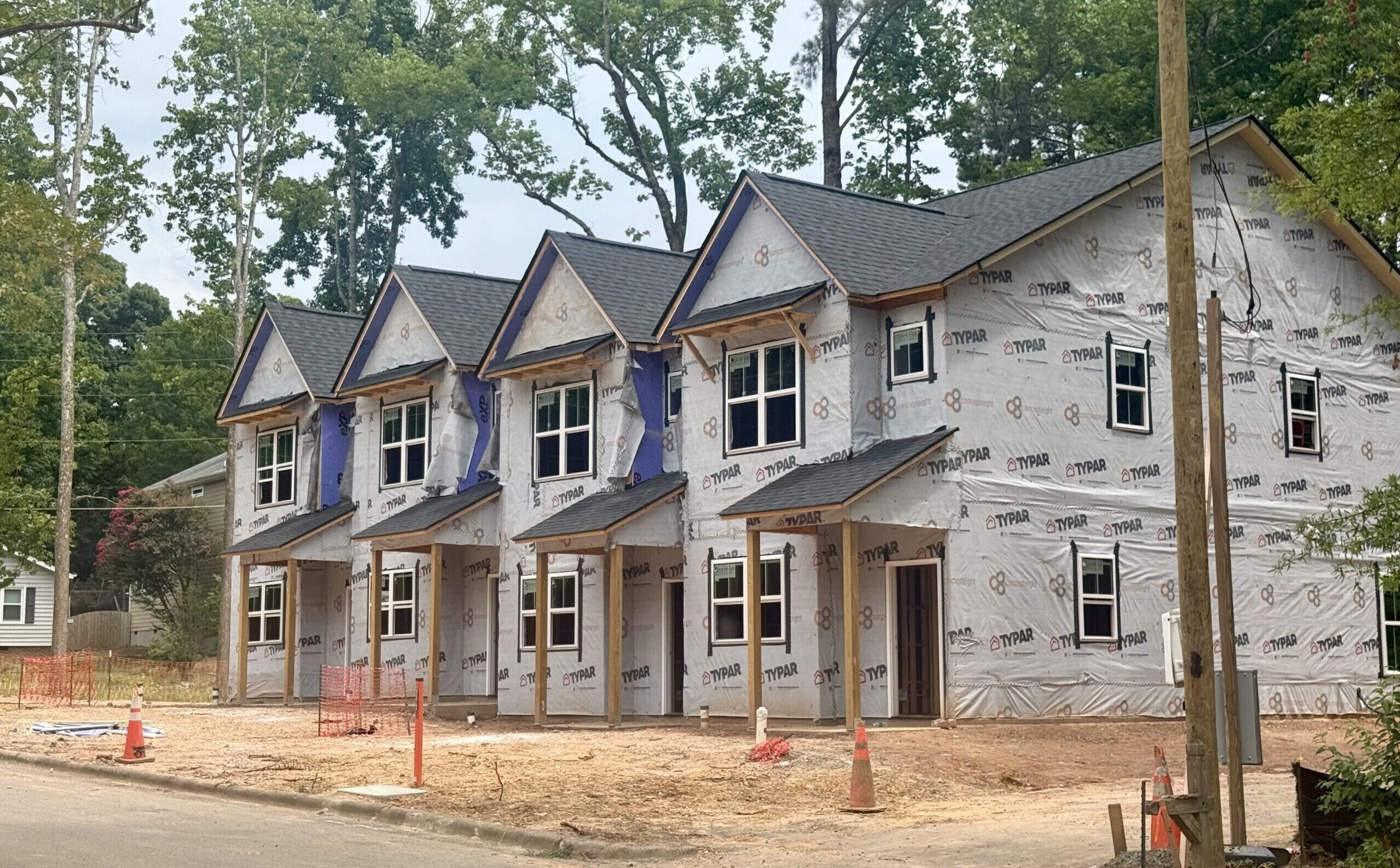 Updated progress on Vann Street townhomes