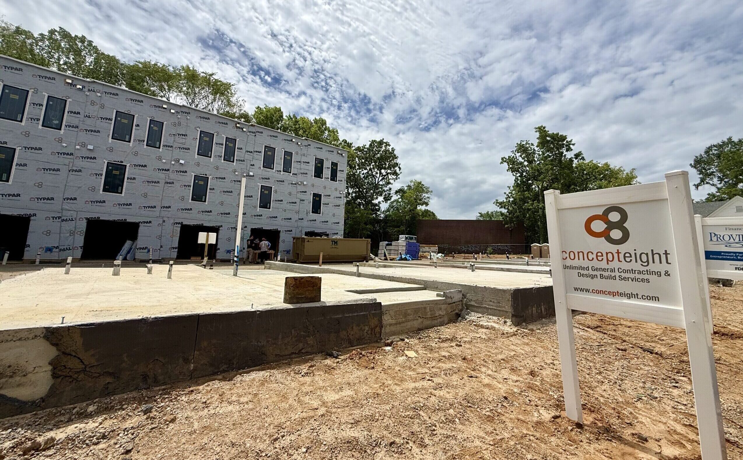 Beginning construction of Oakwood Townhomes in Raleigh